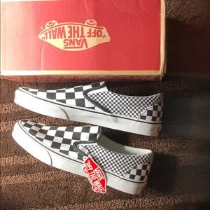 Men’s Vans Mix Checker slip on